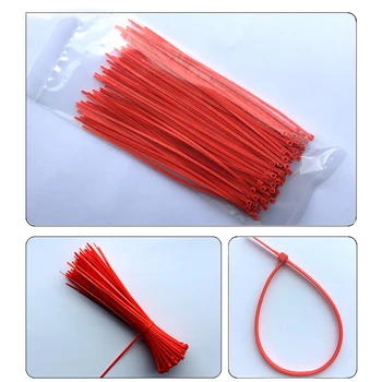 100 adet 11 renk 3 * 100mm Plastik Zip Kravat Kendinden kilitleme Naylon kablo kılıfı Bağları siyah tel bağlama wrap sapanlar UL Sertifikalı