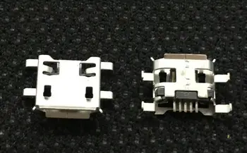 100 adet mikro usb Konektörü 5pin 0.72 mm ağır plaka B tipi var kıvırma yan Dişi Jack Cep Mini USB onarım mobil tablet