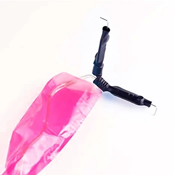 100 Adet Profesyonel Dövme Makinesi Toz geçirmez plastik poşetler Tek Kullanımlık Pembe Dövme Klip Kordon Kollu Dövme Temiz Aksesuarları