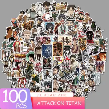 100 adet Çeşitli Anime Çıkartmalar Titan / Ruhların Kaçışı / Tokyo Avengers / dragon topu / Naruto Sticker Sevimli Etiket Paketi