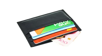 100 % Hakiki Deri Vintage Kredi kimlik kartı tutucu Çoklu İş kart tutucu Yatay kart çantası Özelleştirilmiş Adı LOGOSU