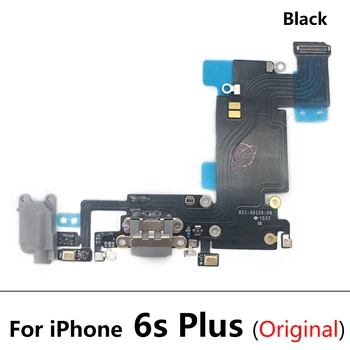 100 % Orijinal USB Mikro Şarj şarj portu dock konektör Mikrofon Kurulu Flex Kablo iPhone 6 6S Artı 7 hızlı şarj
