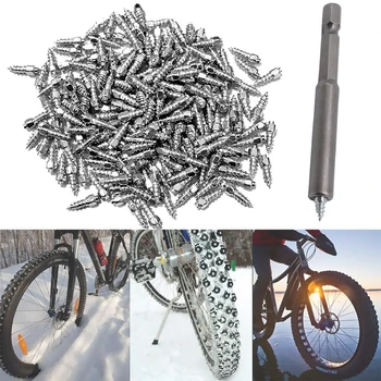 100 Paket motosiklet bisiklet Lastiği Kaymaz Çiviler Evrensel Kış Kar Sivri Lastik Cleats Araba Bisiklet Ayakkabı Tabanı Kar Çivi
