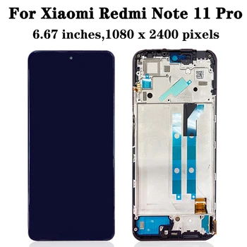 100 % Test Redmi İçin Note11 LCD Dokunmatik Ekran İle 2201117TG 2201117Tİ 2201117TY Ekran Xiaomi Redmi İçin Not 11 Pro LCD 2201116TG