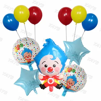 11 Adet Plim Palyaço Balonlar Set Karikatür Droll Yıldız Lateks Globo çocuk Doğum Günü Partisi Bebek Duş Ev Dekorasyonu çocuk oyuncağı Hediye