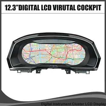 12.3 Dijital gösterge paneli Sanal Kokpit VW PASSAT B8 CC GOLF 6 7 MK7 Tiguan Pano Paneli lcd ekran Hız Göstergesi