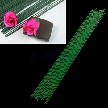 12 adet/grup 60cm Yapay Yeşil Çiçek Kök DIY Çiçek Malzeme El Yapımı Tel Kök Aksesuarları Düğün Ev Dekorasyon için