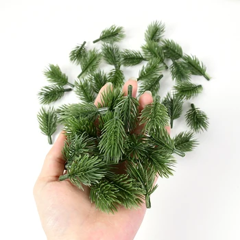 13 ila 4cm Yeşil suni çam dalı Sahte Bitki Noel Çelenk Çiçek Çelenk Yapma Malzemesi Noel Süslemeleri Ev için