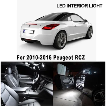 14 adet Beyaz Canbus LED araba ampülleri İç Paketi Kiti 2010-2016 Peugeot RCZ Aksesuarları Harita Dome Okuma Plaka İşık