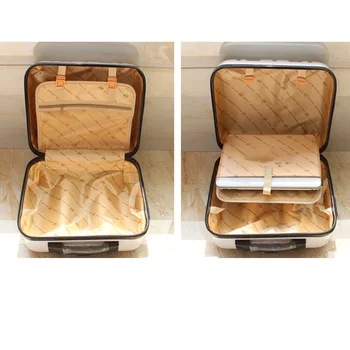 14 inç Seyahat Organizatör Su Geçirmez Makyaj Çantası Takı Pratik Vanity Bagaj Bavul Dikey Çizgili Sert Kozmetik Çantası # 2