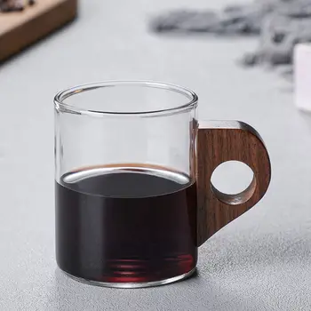 150-200ml İsıya dayanıklı Cam Espresso Ölçüm Kabı Ağız Cam süt sürahisi Saplı Cam Ölçekli Ölçü Kupalar