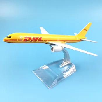 16 cm Uçak Model Uçak Modeli DHL Ekspres Teslimat Uçaklar Boeing 757 Uçak Modeli 1: 400 Diecast Metal Düzlem Oyuncak Hediye Ücretsiz