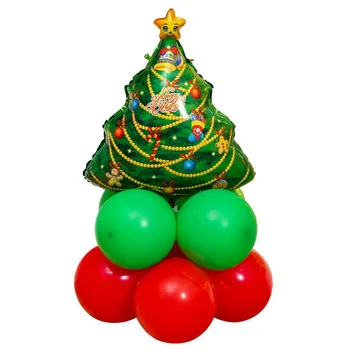 160 adet Merry Christmas Afiş Folyo Balon Kemer Seti Noel Partisi İçin iç mekan ev dekorasyonu Balon Garland Kiti Malzemeleri