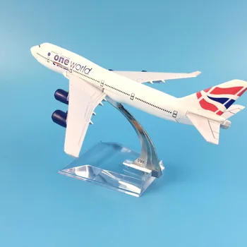 16cm İngiliz Bir Dünya Havayolları Boeing 747 Uçak Model Uçak Model Uçak Model Uçak Modeli 1: 400 Diecast Metal Uçaklar