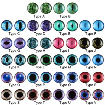 16mm Hayvan Oyuncak Simüle El Yapımı El Sanatları Takı Yapımı DIY Cam Kedi Gözler Göz Küresi Bebek Göz Bebek Yapımı
