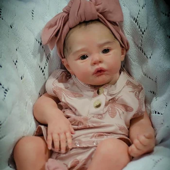 17 inç Premie boyutu Yeniden Doğmuş Bebek Kiti Popüler Yumuşak Dokunmatik Gerçekçi taze renk Boyasız Bitmemiş Bebek Kiti ile Bez Vücut
