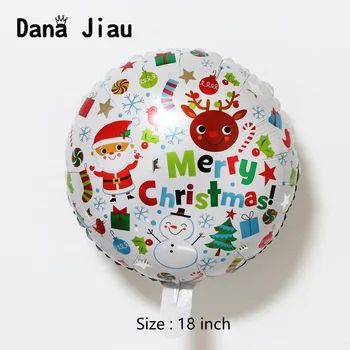 18 inç Merry Christmas folyo balon Noel Baba mutlu yıl çocuklar hediye parti dekorasyon kardan adam ağacı Pere david'in Geyik topu