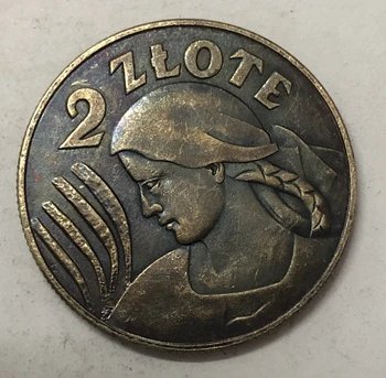 1924 Polonya 2 Zlote Kadın ve Kulaklar