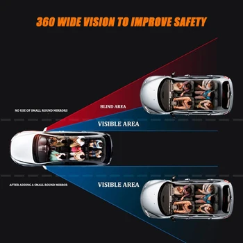 1x Araba 360 Derece Kör Nokta Ayna Geniş Dikiz Aynası 2011-2016 Kia Rio 3 4 Sportage Sorento Cerato Optima K2 Ceed