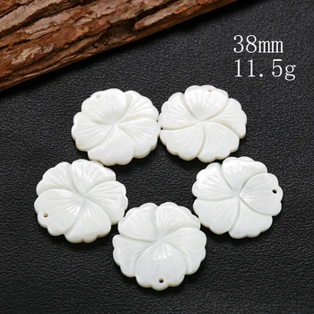 2 adet 30mm Doğal Beyaz Pembe Kabuk Çiçek Takılar Sakura Şeftali Çiçeği PASPAS DIY Kolye Küpe Firkete Takı Yapımı aksesuar