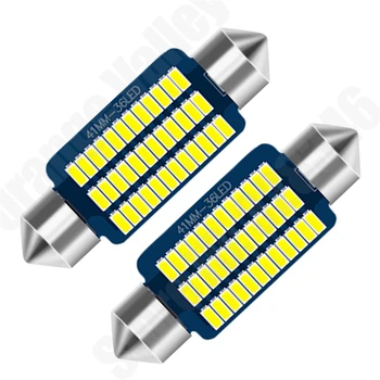 2 adet Festoon c5w LED 31 36 39 41 mm 21 30 36 led smd ampul 3014 SMD okuma lambası araba iç ışık beyaz DC 12V