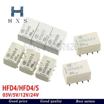2 ADET HFD4-3V 5 V 12 V 24 V 8Pin DIP Röle SR HFD4-3-S HFD4-4.5-S HFD4-5-S HFD4-12-S HFD4-24-S SMD 2A HFD4 Röle