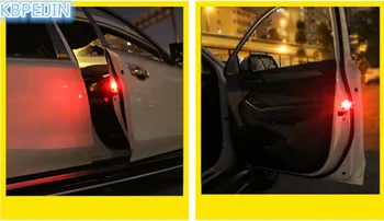 2 ADET Kablosuz Araba Kapı Güvenlik Titreşimsiz uyarı ışığı Sticker Renault clio megane 2 3 captur logan kadjar laguna 2 araba styling
