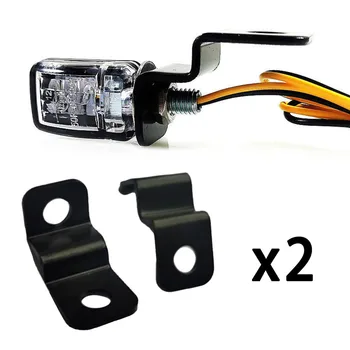 2 ADET LED Motosiklet Bisiklet Evrensel Yüksek Kalite Mini LED Dönüş Sinyali Göstergesi Alüminyum Alaşımlı Dirsek