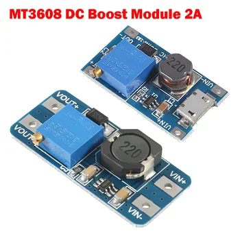 2 Adet MT3608 DC-DC Ayarlanabilir Boost Modülü 2A Boost Plaka Step Up Modülü mikro usb 2 V - 24 V için 5V 9V 12V 28V