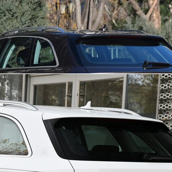 2 ADET Parlak Siyah / Karbon Bak Arka Pencere Yan Spoiler Kanat İçin Audi A6 C7 Allroad TDI Quattro / Avant 2012-2018 için Araba Styling