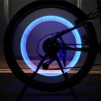 2 Adet Su Geçirmez Araba lastik supap gövdesi kep lambası Kamyon motosiklet bisiklet Tekerlek Vanaları tozluk Mavi Neon LED stroboskop Lastik Lambası