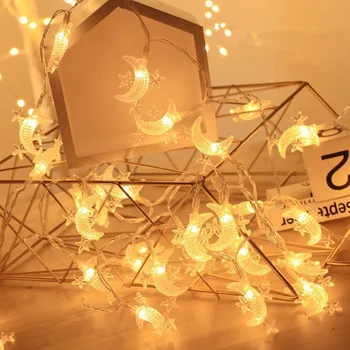 20 / 10leds Yıldız Ay ışığı Dize Peri Garlands USB Akülü Noel Süslemeleri Ev için açık hava düğün Dekor Tatil