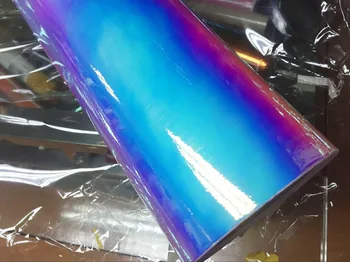 20/30/40/50/60cm*135cm Holografik Gökkuşağı Krom Araba Sticker Lazer Kaplama Araba Vücut Wrap Film DIY Araba Styling