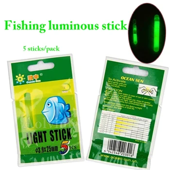 20/30/50 paket Balıkçılık Glow Stick4. 5 * 37MM 3.0 * 25MM Gece Balıkçılık Glow kimyasal ışık çubukları Değnek yeşil yüzen aksesuarları