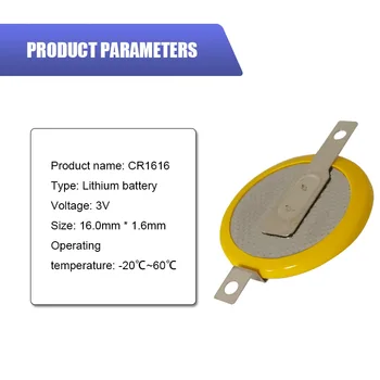 20 ADET CR1616 Pil 3V 50mAh lehim Kaynak lityum madeni para piller Sekmeler ile 2 Pins İzle Aksesuarları Batteria