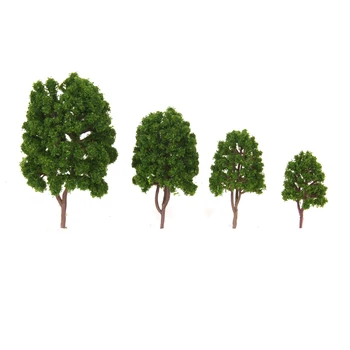 20 adet Yeşil Ağaçlar Model Tren Demiryolu Diorama Parkı Manzara HO N Ölçekli 1/75-200