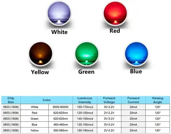 200 ADET SMD LED 0402 0603 0805 1206 3528 RGB LED Diyot Kırmızı Yeşil Mavi Beyaz 1615 RGB Tam Renkli Ortak Katot Ortak Anot
