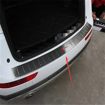 2009-2016 Arka Tampon Koruyucu Bagaj Kapı Eşiği Trim Paslanmaz Çelik Krom Araba Styling Audi Q5 Aksesuarları