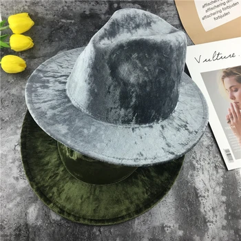 2019 Bayan dokulu şapka Kış Fedora Şapka Kadın Taklit Yün Klasik İngiliz Sonbahar Laday Caz Streetwear keçe şapka Erkekler için