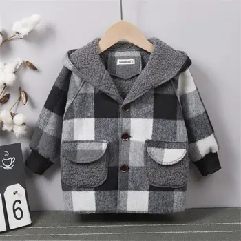 2020 çocuk ceketi Çocuklar İçin Giyim Ceket Bebek Bebek Erkek Giysileri Sonbahar Kış Kapşonlu Ceket Erkek Ceket 1 2 3 4 Yıl