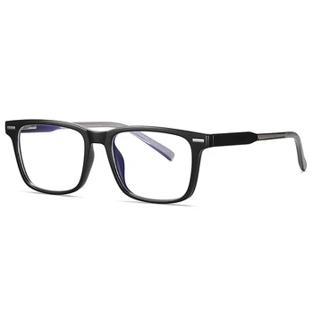 2021 erkek Perçin kare çerçeve mavi ışık engelleme Gözlük kadın TR90 Büyük Vintage Çerçeve Optik bitmiş miyopi Lensler Gözlük