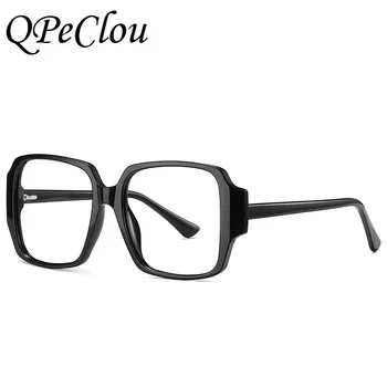 2021 Vintage Kare Leopar Gözlük Çerçevesi Kadın Tasarımcı Moda Optik Anti-mavi Gözlük Kadın Gözlük Oculos Feminino