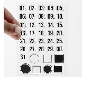 2021 Yeni Alman Takvim programı Şeffaf Şeffaf Silikon Damga Mühür için DIY Scrapbooking Fotoğraf Albümü Dekoratif Açık Pullar