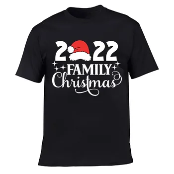 2022 Aile Noel Eşleştirme Kıyafetler T-shirt Noel Partisi Seti Giyim Baba Anne Kızı Oğlu + bebek Romper T Gömlek Aile Bak