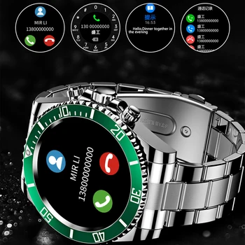 2022 akıllı saat Erkekler İçin İş Saati Çelik Kemer Smartwatch Bluetooth Çağrı Kalp Hızı Spor Su Geçirmez Spor Saatler AW12