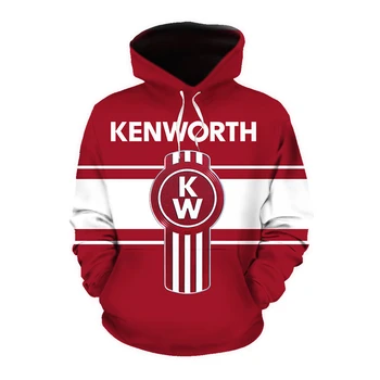 2022 ilkbahar ve sonbahar Kenworth araba logosu 3D baskı hoodie rahat moda Harajuku hoodie