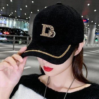 2022 Mektup D beyzbol şapkası Kadın taklidi trend pamuk bling Kap snapback hip hop şapka UV koruma Şapka kadın Kap