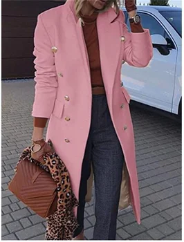 2022 moda orta uzunlukta yün kadın ceket yeni ürün çok tahıl düğme dilek yün ceket