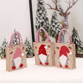 2022 Santa Çuval Noel Ağacı hediye keseleri Merry Christmas Şeker hediye çantası Noel Süslemeleri Ev için Navidad Yeni Yıl 2023