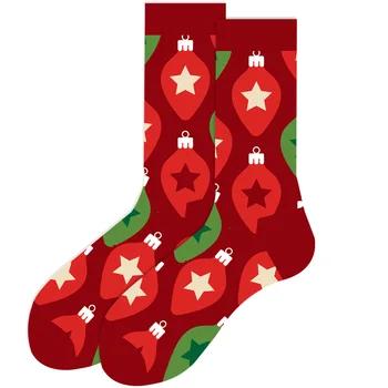 2022 Sonbahar / Kış Noel Yeni Noel Baba kadın Çorap Elk Gelgit Çorap Noel Ağacı Geometrik Pamuk Çorap